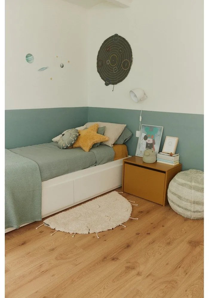 Krémový prateľný ručne tkaný bavlnený okrúhly koberec ø 100 cm Moon Multishape – Lorena Canals