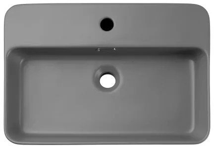 COMAD TRUST 2 MATT LIGHT GREY (E-6282) - Umývadlo na dosku TRUST 55x38 cm, sivé