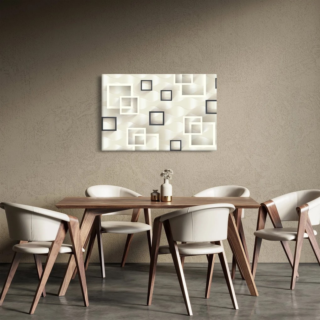 Geometrický abstraktný obraz (90x60 cm)