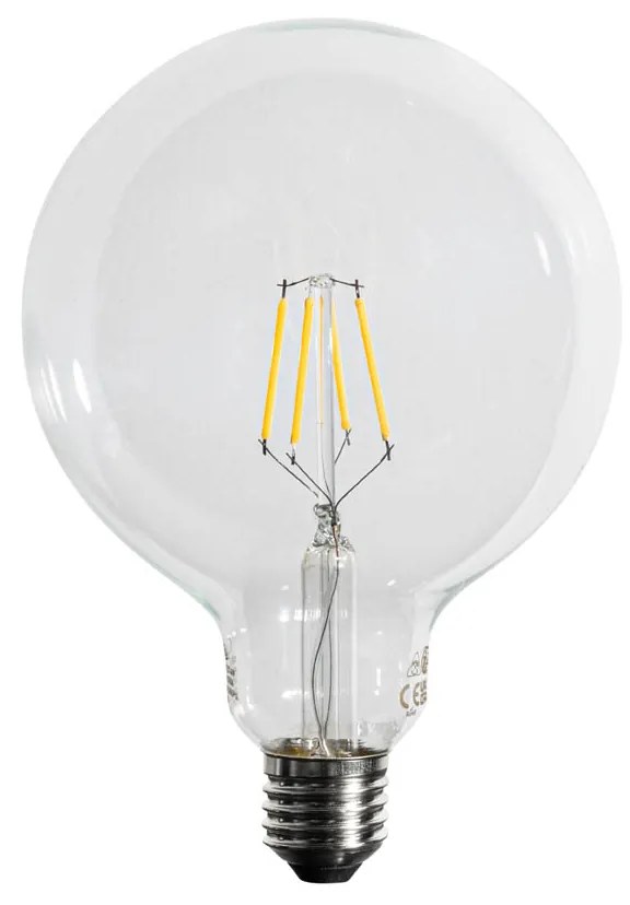 Sada 5 E27 3-stupňové stmievateľné LED špirálové vlákno G125 4W 450 lm 3000K