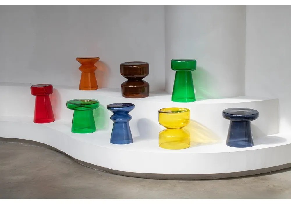 Sklenený okrúhly odkladací stolík ø 41 cm Simpleza – Leitmotiv