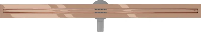 Mexen Flat 360° Slim, lineárny podlahový žľab 150 cm, ružové zlato, 1641150