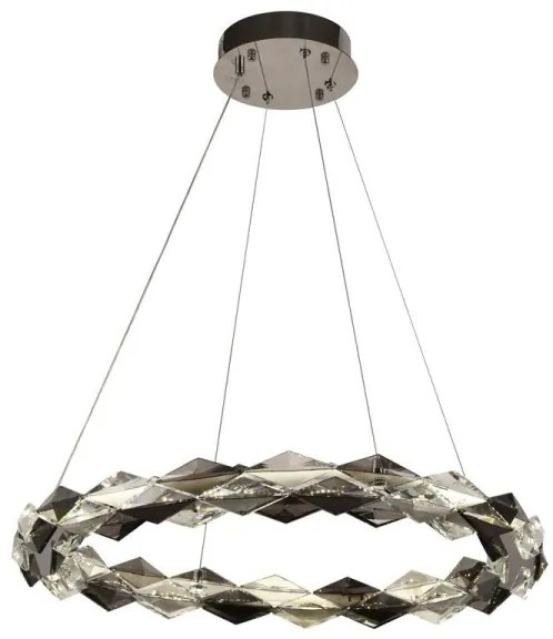 LED Stmievateľný luster na lanku LED/40W/230V 3000-6500K chróm + diaľkové ovládanie