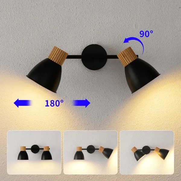Brilagi - Bodové svietidlo ODENSE 2xE14/10W/230V kaučukovník/čierne