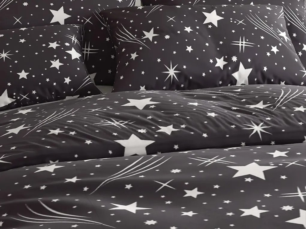 Obliečky z mikrovlákna NIGHT SKY sivé Rozmer obliečky: 70 x 90 cm | 140 x 200 cm