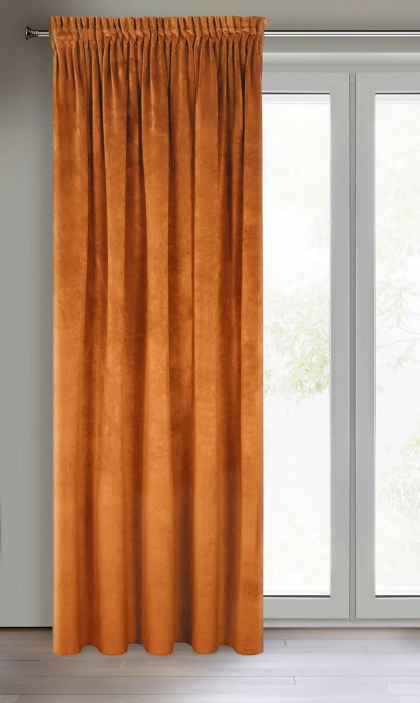 ZATEMŇOVACÍ ZÁVES NA PÁSKE VILLA 140X270 CM ORANŽOVÁ