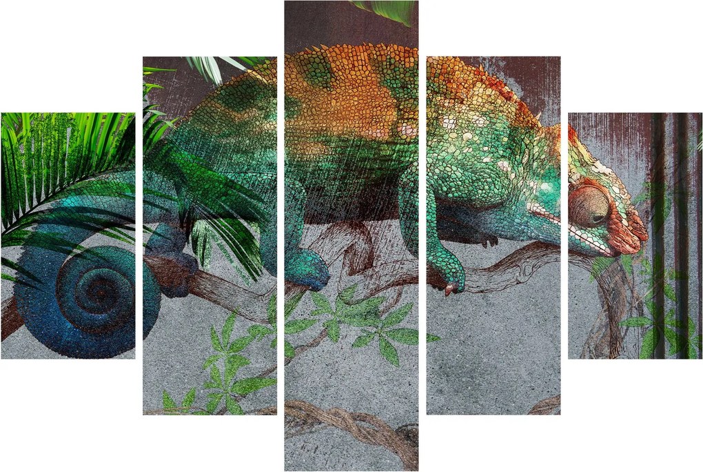 Obraz - Chameleon (150x105 cm)