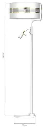 Stojacia lampa ULTIMO 1xE27/40W/230V + 1xGU10/MR11/7W biela