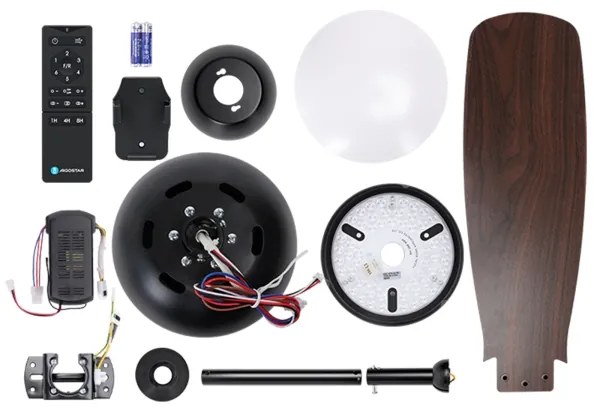 Aigostar-LED Stmievateľný stropný ventilátor LED/24W/230V 2700-6500K 106,6cm + DO