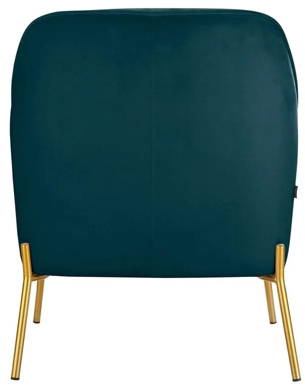 Zelenomodré zamatové kreslo Runa - Støraa