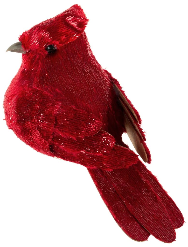 VIANOČNÁ DEKORÁCIA BIRDEB SADA 6KS 6X13 CM ČERVENÁ