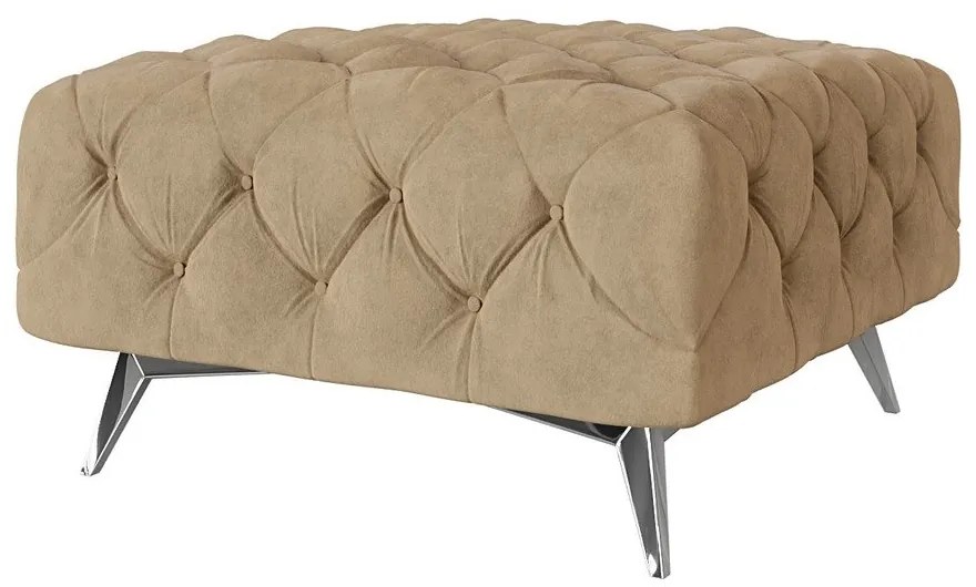 Svetlohnedá zamatová podnožka Chelsea – Ropez