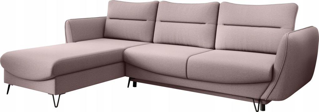 Rohová sedačka Scottie 101 (svetloružová) (L)