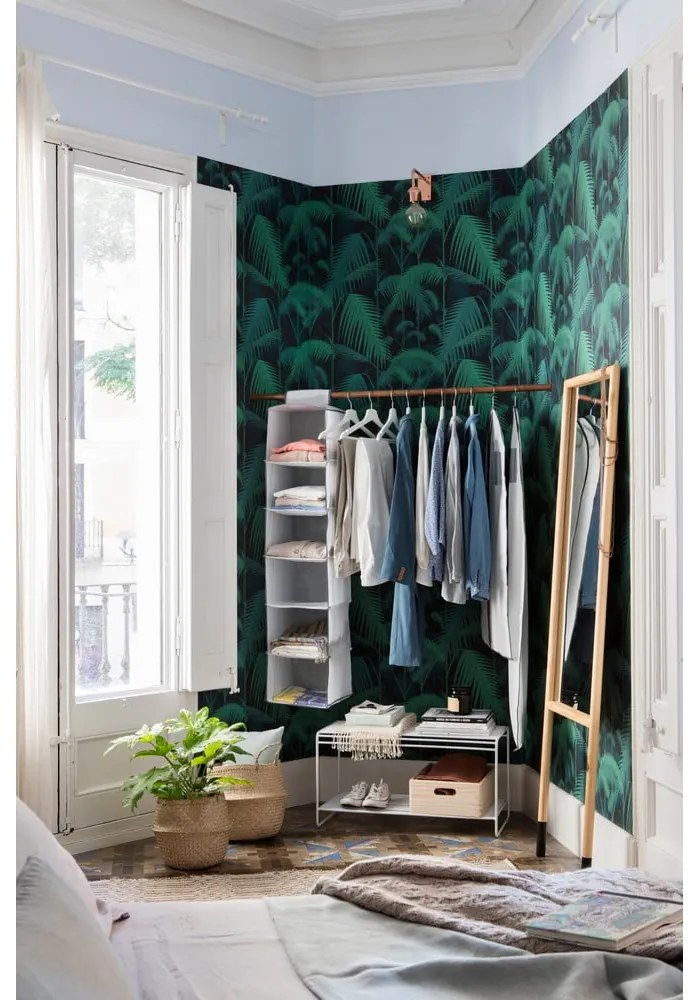 Svetlý úložný košík z morskej trávy Compactor, ⌀ 35 cm