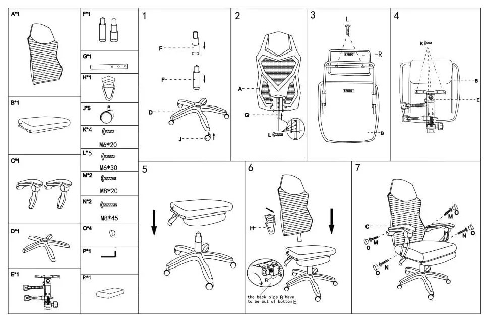 Herná stolička Bing s podnožkou čierna/biela