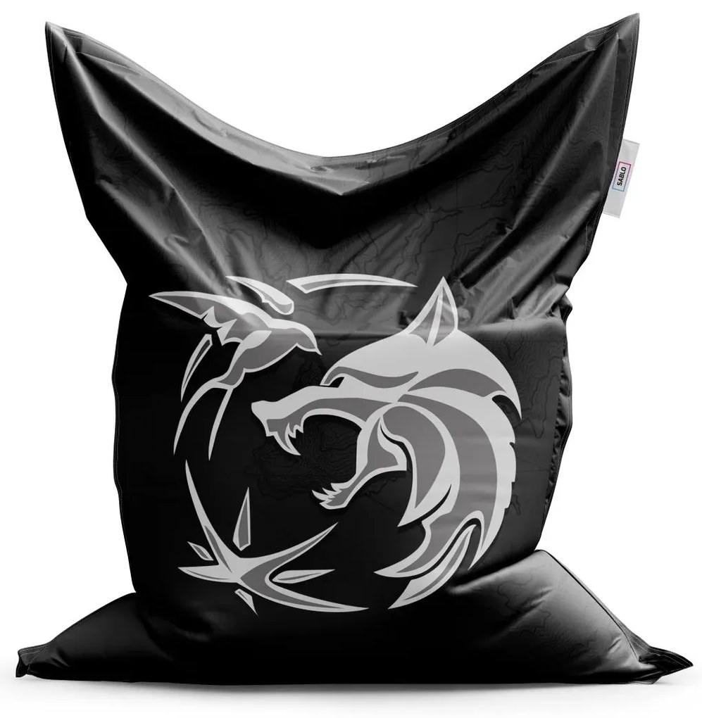 Sablio Sedací vak Zaklínač Čierna mapa - 150x100 cm