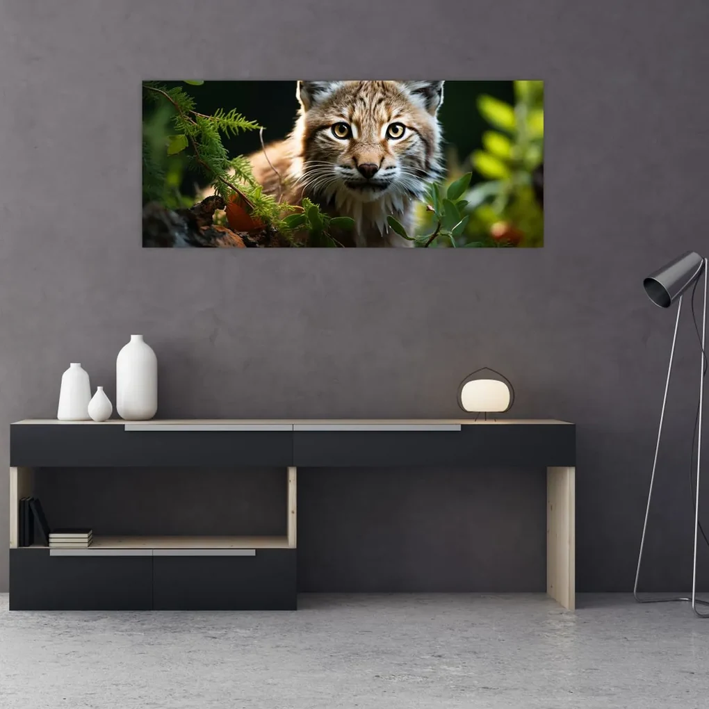 Obraz - Rys (120x50 cm)