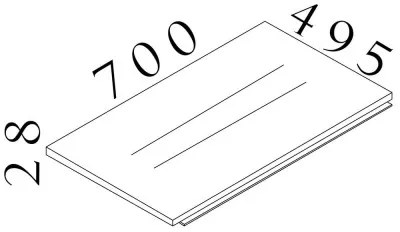 Kontajner Visio LUX 47 x 70 cm, orech