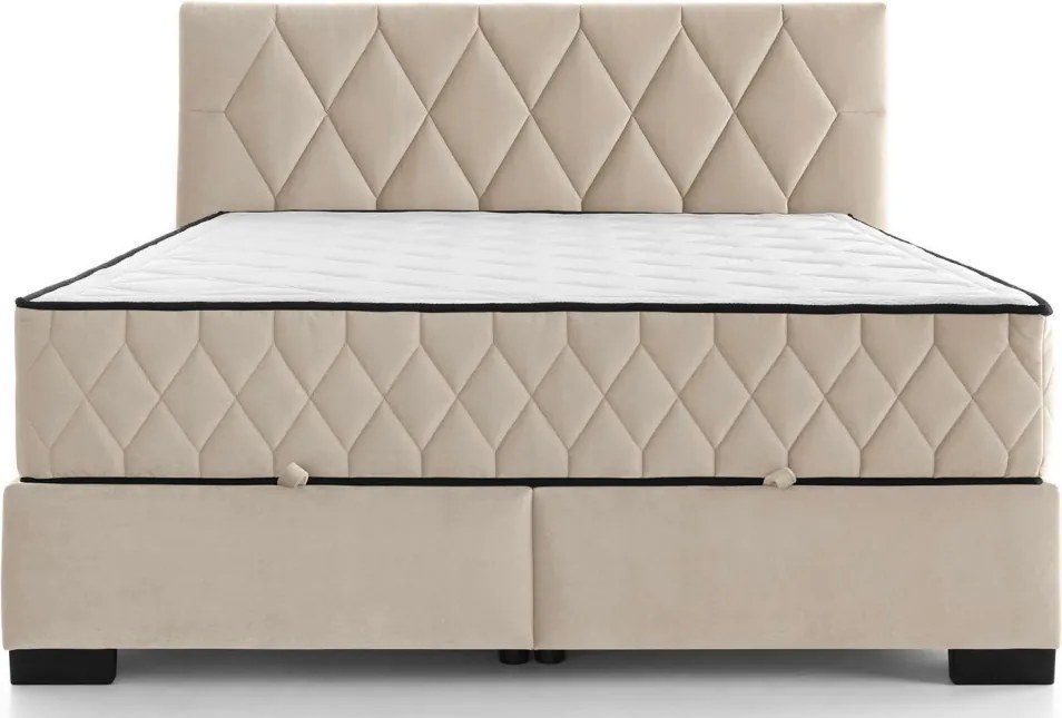 Posteľ Reve 160x200 cm, krémová látka