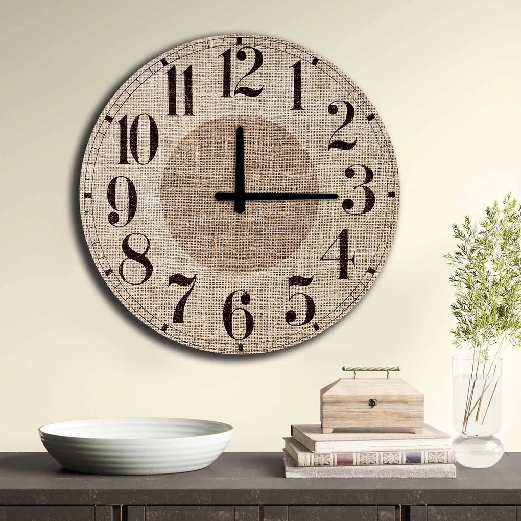 Nástěnné hodiny Jutas 50 cm hnědé/černé