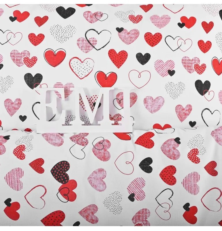 Obliečky detské bavlnené Srdiečka EMI, Detský set 90x130 + 45x65