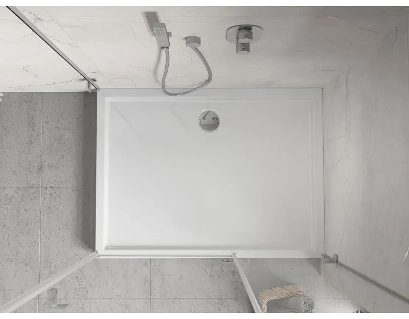 Mexen Flow+, obdĺžniková sprchová vanička 90 x 80 cm, biela lesklá, 46R108090H