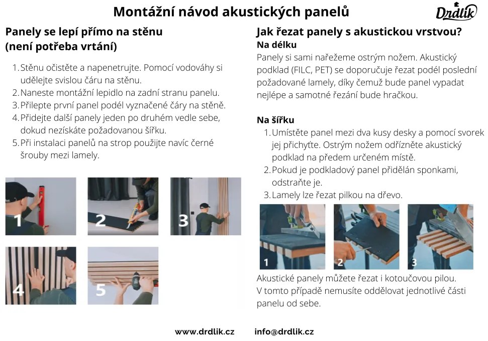 Akustický panel ACOUSTIC LINE - ezotica | čierna, 2650 x 245 x 22 mm, lamely MDF + FINISH FOLIE, akustický podklad FILC