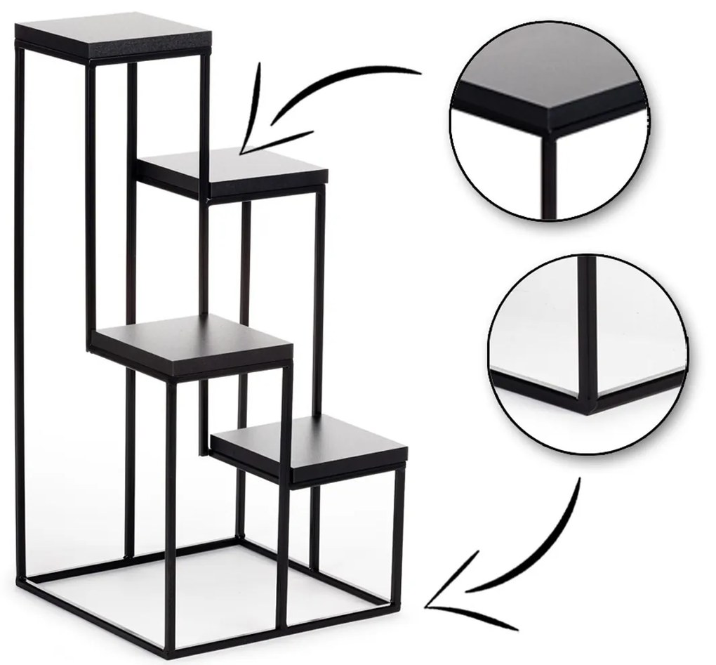 Stojan na kvety Caros čierny