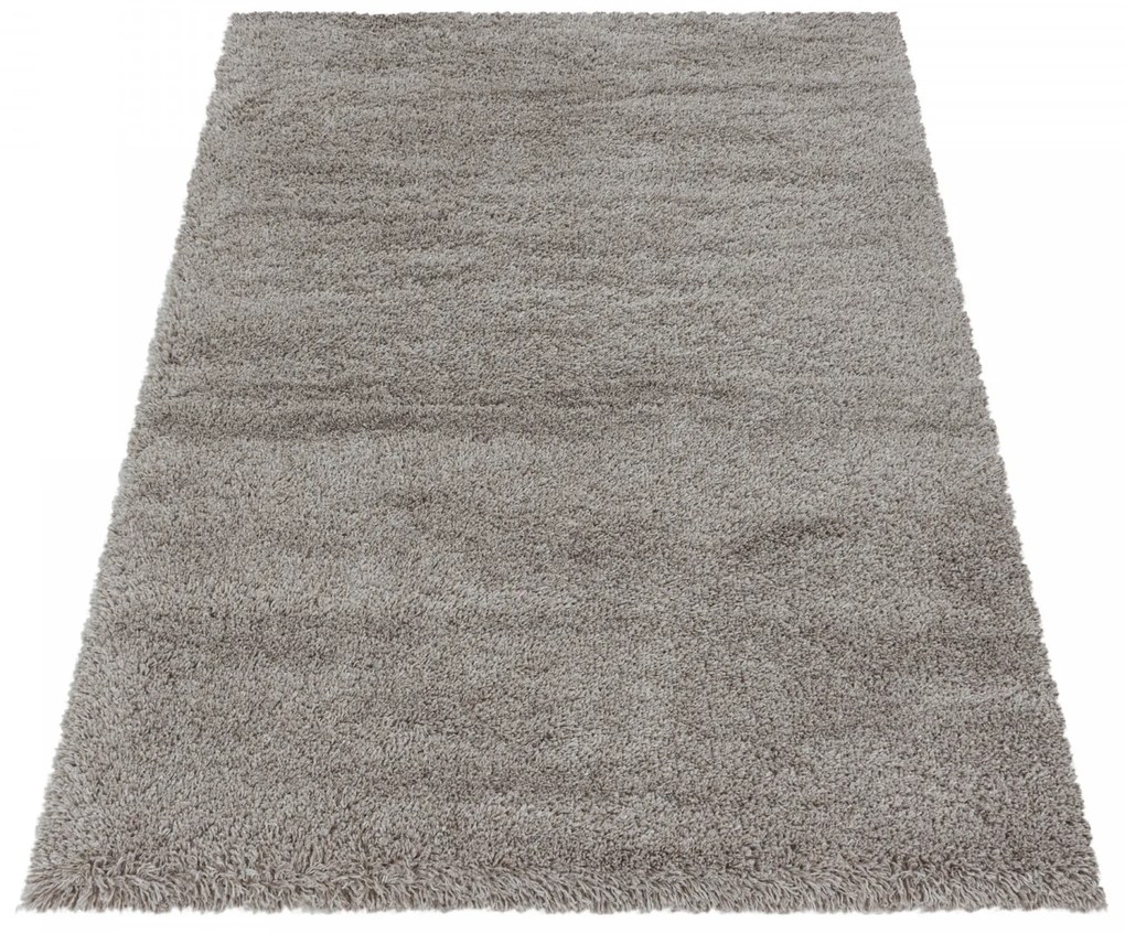 Ayyildiz, Kusový koberec Fluffy Shaggy 3500 beige, 80x250, béžová, obývacia izba