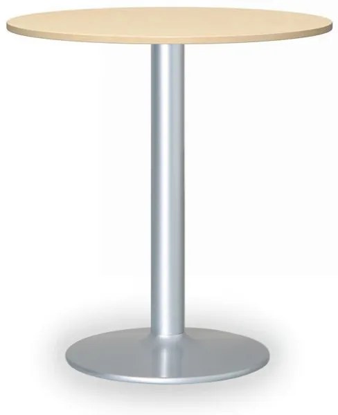 Konferenčný stolík FILIP II, priemer 80 cm, sivá podnož, breza