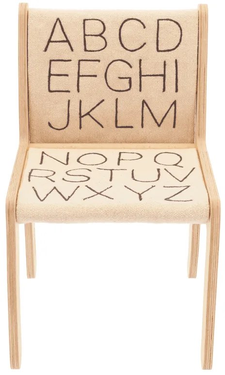 Detská stolička v béžovo-prírodnej farbe ABC – Lorena Canals