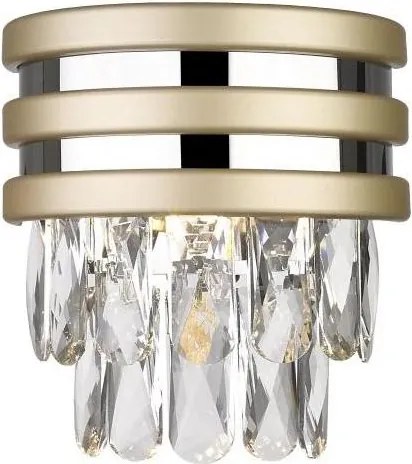 Zuma Line W0525-01A-V6B5 - Nástenné svietidlo NAICA 1xG9/42W/230V zlatá/lesklý chróm