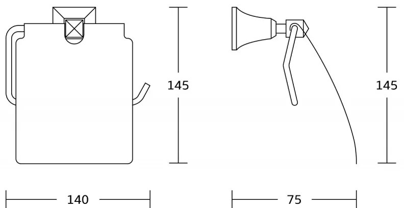 Mexen príslušenstvo, Dalia držiak na toaletný papier, chrómová, 7017333-00