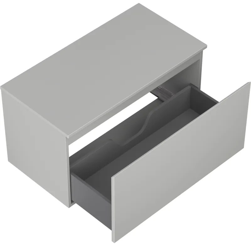 Mexen Orio, kúpeľňová skrinka 90 cm s hornou časťou, 1 zásuvka, sivá matná, 91A10-09047-1-BFC62