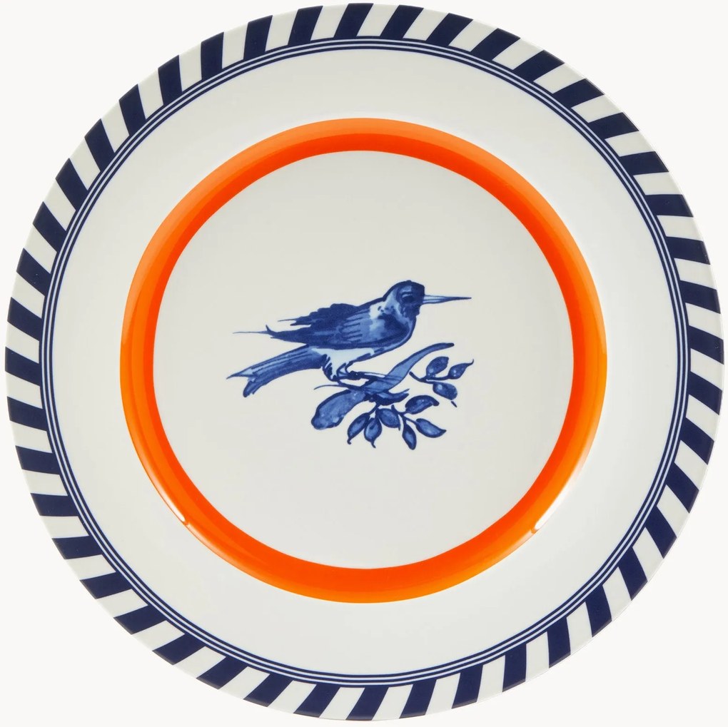 Plytké taniere Bird Patterned, 2 ks