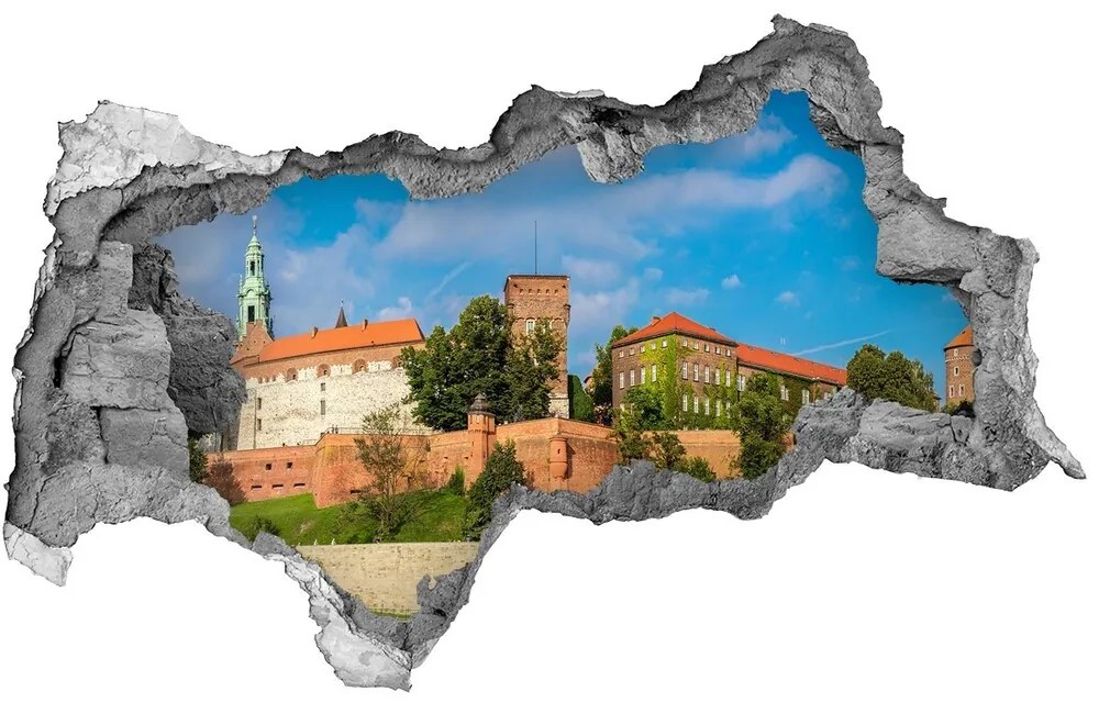 Fototapeta diera na stenu 3D Krakov, poľsko nd-b-74616787