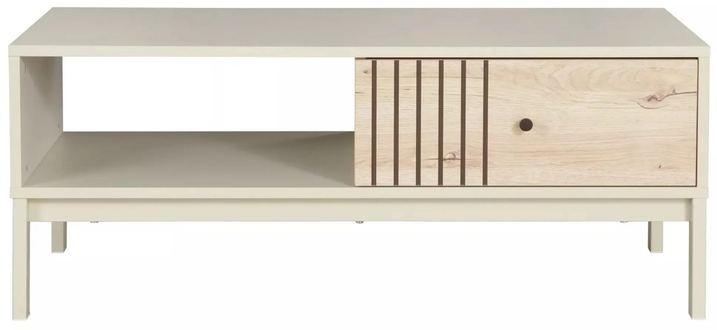 Konferenční stolek Frost 100 cm krémový/alpský dub