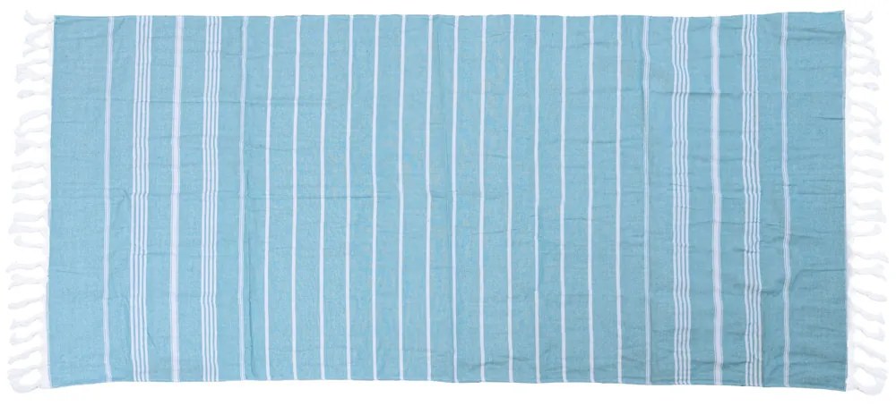 Plážová osuška FARAO 90 x 180 cm, tyrkysová, 70% bavlna | 30% polyester