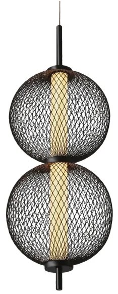 LED luster na lanku PUMA LED/10W/230V priemer 14 cm čierny