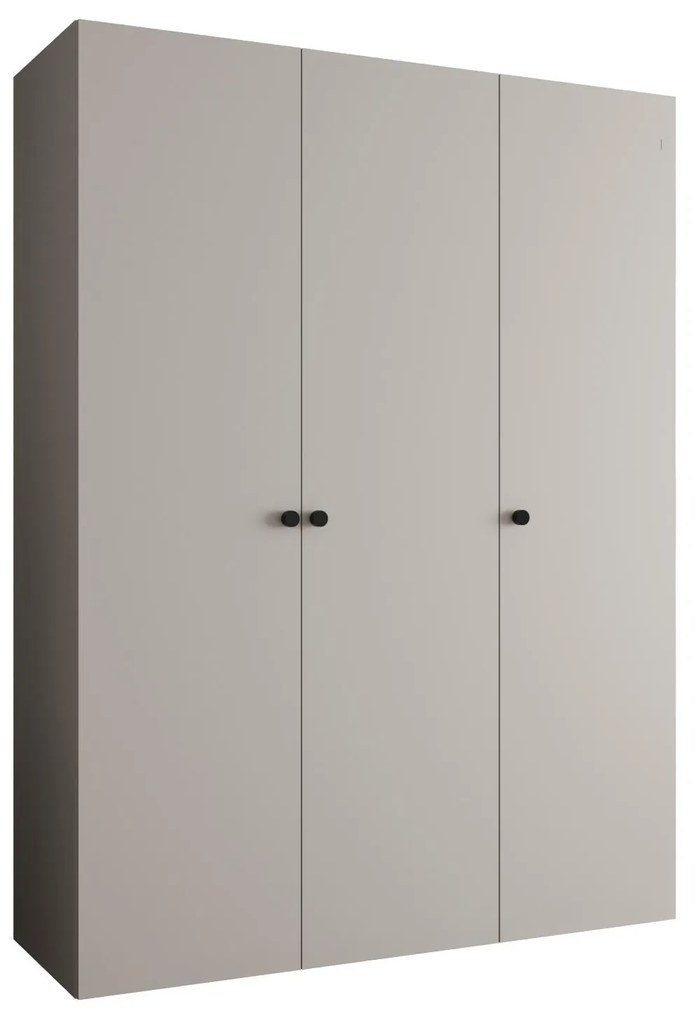 Šatníková skriňa 150 cm Parna 1 (kašmír + čierna). Akcia -20%. Vlastná spoľahlivá doprava až k Vám domov. 1125874