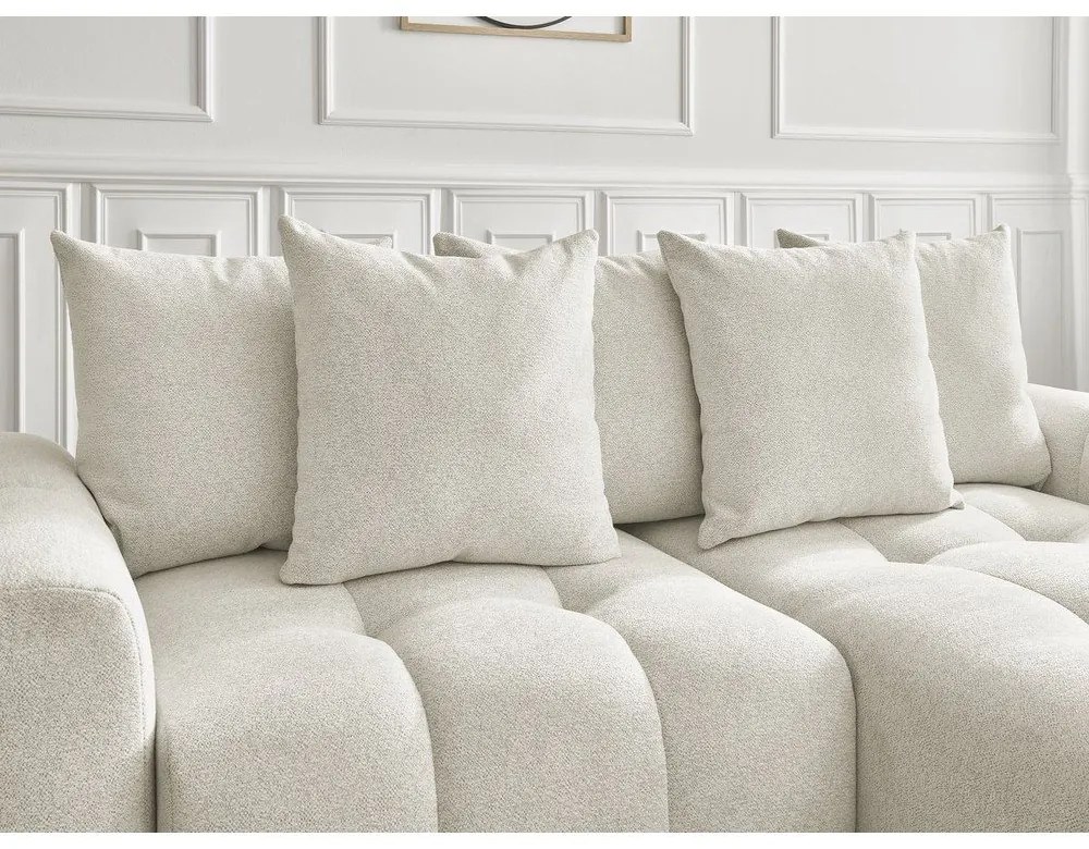 Biela ženilková rozkladacia/s úložným priestorom rohová pohovka (pravý roh/s leňoškou) Roxelane – Bobochic Paris