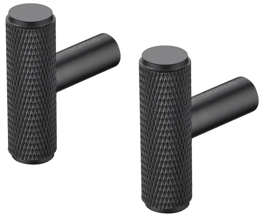 Čierne nástenné kovové háčiky v súprave 2 ks Rof – Blomus