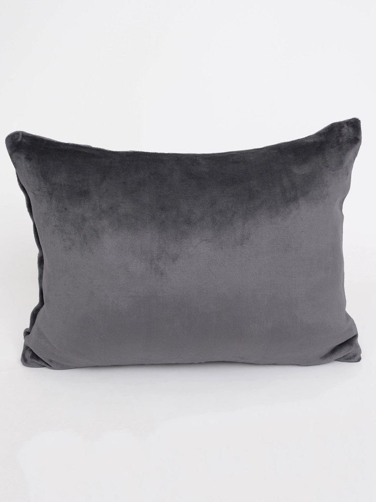 Obliečka na vankúš mikroplyš 50 × 70 cm – Laura tmavo šedá
