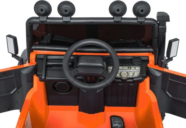 Elektrické autíčko Land Rover Defender 110 SVX oranžové