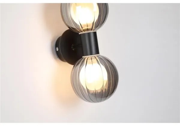 Searchlight 30507BK - Nástenné svietidlo LUMINSPHERE 2xG9/7W/230V čierne