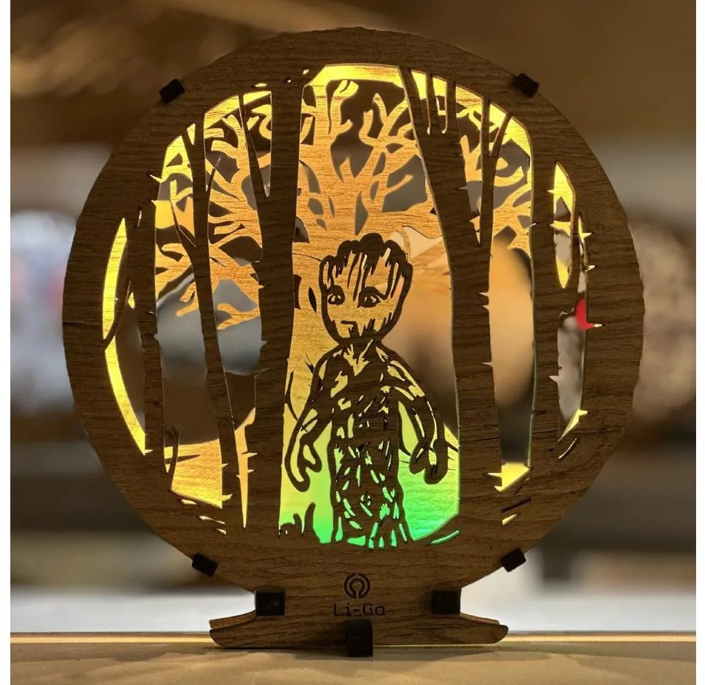 Li-Go 23613/DUB2 - LED Stmievateľná stolová dekorácia LED/12W/230V 20x22 cm dub