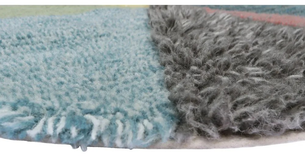 Prateľný ručne tkaný vlnený detský koberec ø120 cm Pie Chart – Lorena Canals