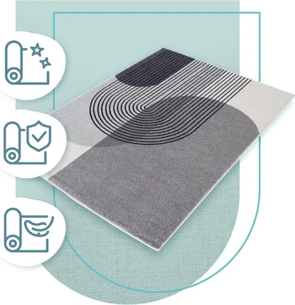 Koberec Muse MU14 sivý Retro