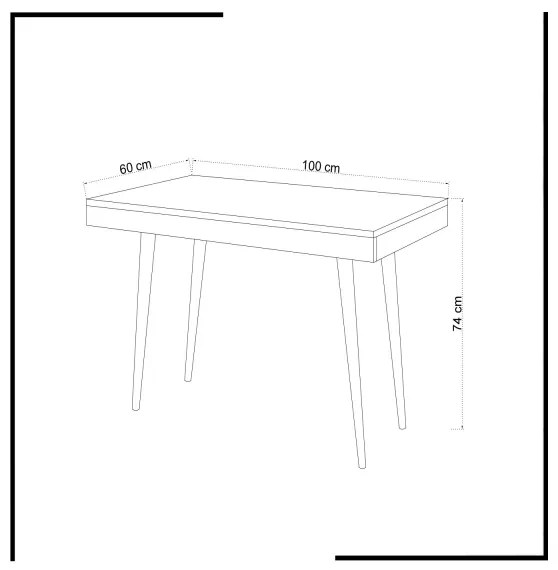 Pracovný stôl VERONIKA 74x100 cm biela/béžová