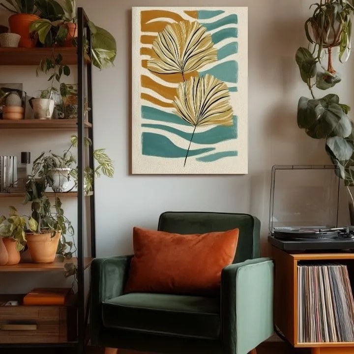 Obraz na plátne Golden Letter - Minimalistický motív